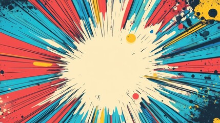 Fototapeta premium Colorful Abstract Comic Background Template