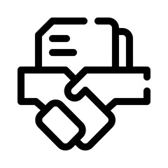 Trade Agreement line icon