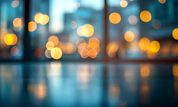 Blurred empty open space office. Abstract light bokeh at office interior background Video