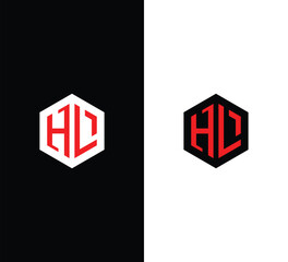 Minimalist Hexagonal HL Lettermark Logo