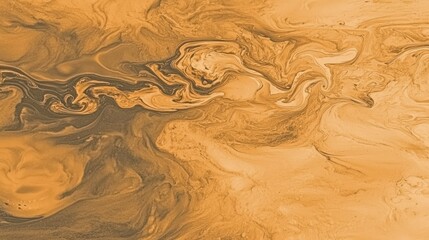 Fototapeta premium Abstract Swirling Pattern of Brown and Gold Paint