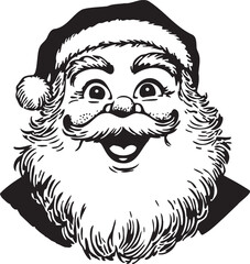 adorable retro Santa face