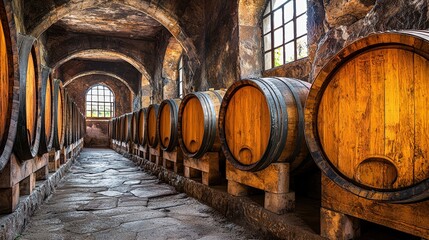 Wine barrel room Jerez