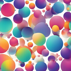 abstract colorful background PNG Gradient bubble geometric shape cut out element set