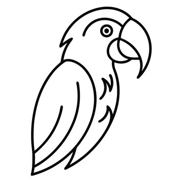 recommend clip art: Macaw Vector macaw bird Simple illustration. Parrot silhouette template.