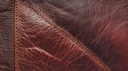 Fototapeta premium A subtle texture of soft leather in deep brown, with visible grain and natural imperfections