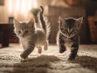 cuccioli di gatto che giocano