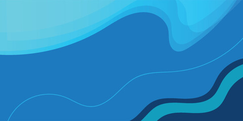 Abstract blue color background. Dynamic shapes composition. Vector illustration