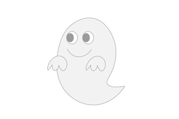 ハロウィンにぴったりのシンプルで可愛いおばけのイラスト