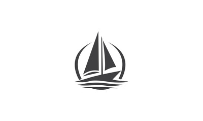 Yacht logo design vector template yacht vector illustration logo design, Sailing icon, Sea Ocean Sailing Adventure Travel Trip Transportation logo design


