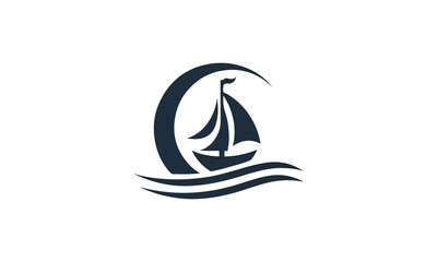Yacht logo design vector template yacht vector illustration logo design, Sailing icon, Sea Ocean Sailing Adventure Travel Trip Transportation logo design

