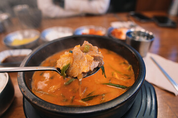 Spicy Pork Gukbap in Busan, Korea