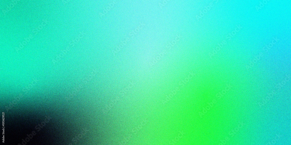 Poster ombre gradient with royal green and atoll color. rough, grungy noise grain texture. gradient banner 