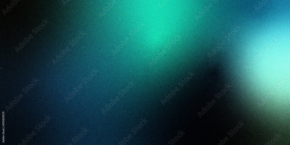 Poster ombre gradient with royal green and atoll color. rough, grungy noise grain texture. gradient banner 