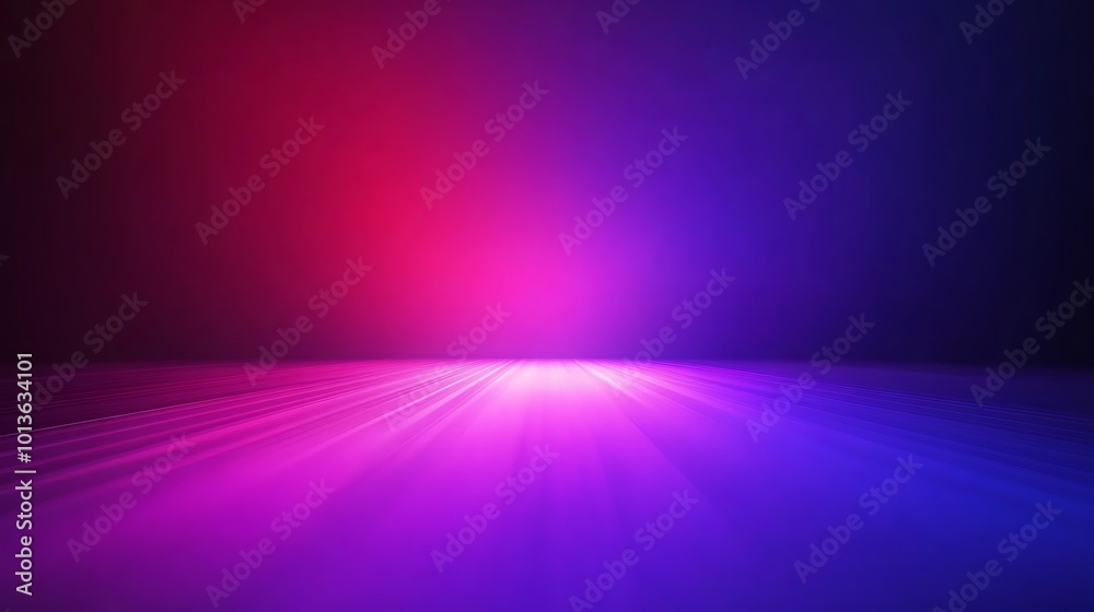 Aufkleber abstract background with vibrant pink and blue gradient and glowing light rays emanating from the ce