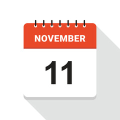 November 11 Calendar Date icon