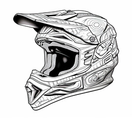 Beautiful Motorcycle Coloring Page, Motorbike Colouring Design for Your Corporate Books and Business Graphic Resource or Creative Project, Ai Generative