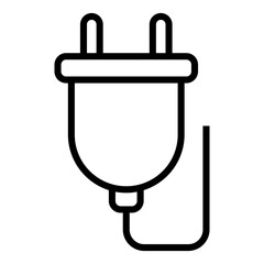 Power plug line icon.