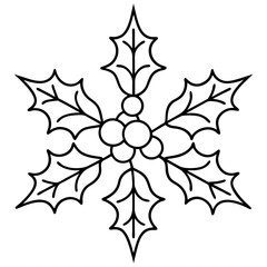 An intricate pattern of holly and berries