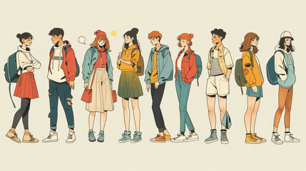 人物の手描きイラスト集