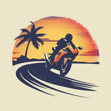 recommend clip art: Beautiful Motorcycle Logo, Motorbike Design for Your Corporate and Business Graphic Resource or Creative Project, Ai Generative