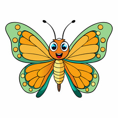 illustration of a butterfly silhouette on white background