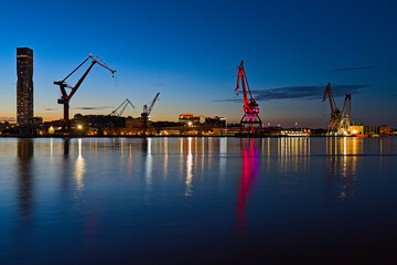 Sunset photography at the harbour of Gothenburg