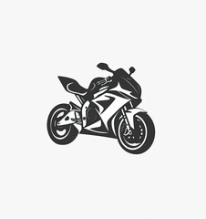 Fototapeta premium Beautiful Motorcycle Logo, Motorbike Design for Your Corporate and Business Graphic Resource or Creative Project, Ai Generative