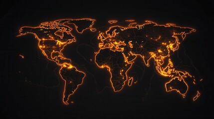 A world map with highlighted regions where modern slavery still exists, emphasizing global awareness, [International Day for the Abolition of Slavery], [education, global issue], ,