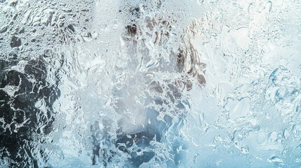 Abstract Ice Pattern on a Windowpane