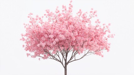 Amelanchier Tree Closeup Render, detailed depiction of an Amelanchier tree with a transparent backdrop, showcasing its leaves and branches in a soft, blurred context.