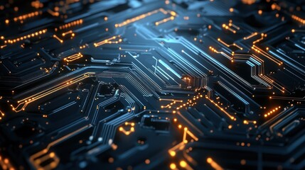 Abstract circuit board futuristic technology background