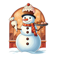 Playful Snowman Vector Illustration