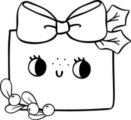 Cowboy Christmas present gift box