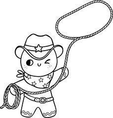 Cowboy Christmas Gingerbread man