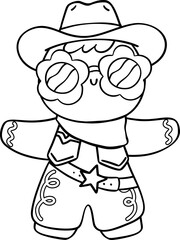Cowboy Christmas Gingerbread man