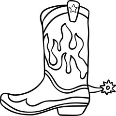 Christmas cowboy boot