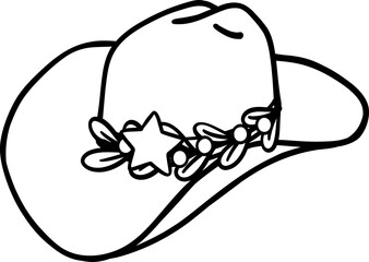 Christmas cowboy hat with holly