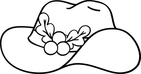 Christmas cowboy hat with holly