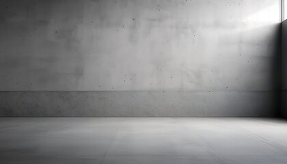 A simple, minimalist backdrop with a light grey concrete wall and floor offers a clean canvas for showcasing products or ideas