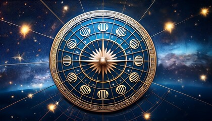 Fototapeta premium Zodiac Wheel Unlocking Your Astrological Destiny