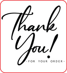 Obraz premium Thank You for Your Order. Elegant Thank You for Your Order Design with Stylish Graphics. Sophisticated Thank You for Your Purchase Image with Modern Elements. Chic Thank You for Your Order Graphic