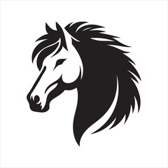 Horse Silhouette vector illustration art 