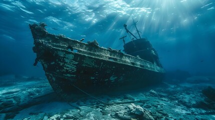 Sunken ship Wallpaper. Background