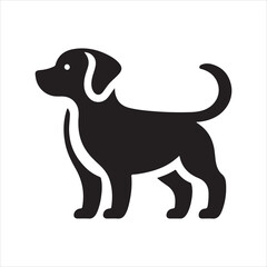 Dog silhouette vector illustration art 