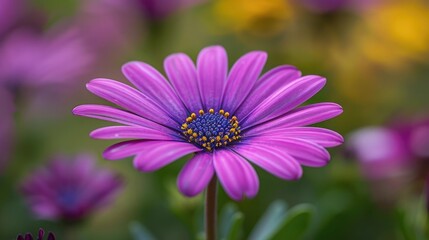 Fototapeta premium Michaelmas Daisy symbolizing farewell and the end of the productive year