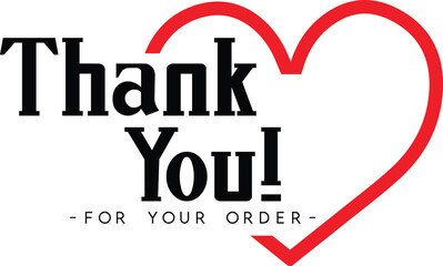 Thank You for Your Order. Elegant Thank You for Your Order Design with Stylish Graphics. Sophisticated Thank You for Your Purchase Image with Modern Elements. Chic Thank You for Your Order Graphic