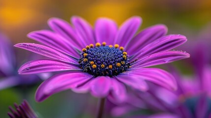 Fototapeta premium Michaelmas Daisy symbolizing farewell and the end of the productive year
