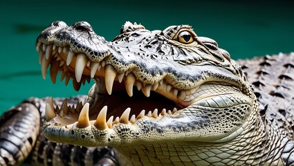 Obraz premium Explore the majestic world of alligators through this high-resolution 8K photography collection. Each image captures the raw beauty, power, and mystery of these ancient reptiles in their natural habit