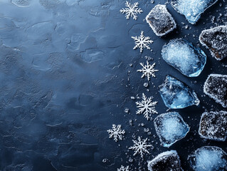Winter themed background with copy space